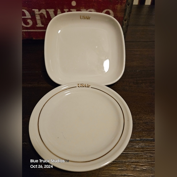 USAir Plate Set Abco China Brand Vintage Airplane Dishes - Picture 9 of 14
